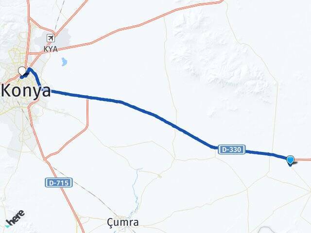Akçayazı Selçuklu YHT Garı Arası Kaç Km - Yol Tarifi