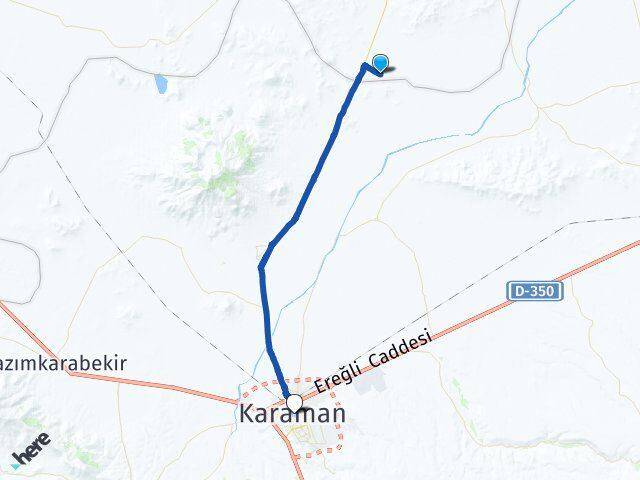 Çiğil Karaman Arası Kaç Km - Yol Tarifi