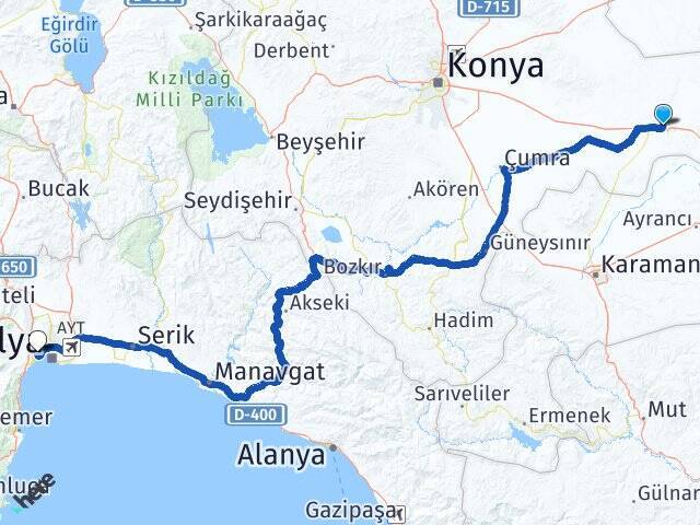 Cumhuriyet Akdeniz Üniversitesi Arası Kaç Km - Yol Tarifi