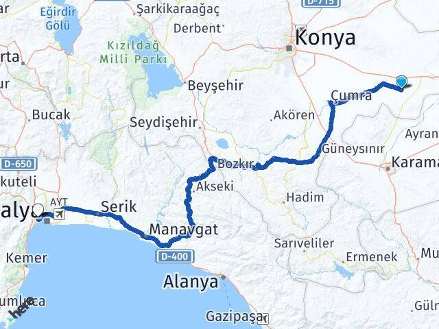 Hotamış Akdeniz Üniversitesi Arası Kaç Km - Yol Tarifi