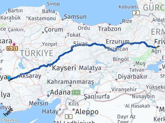 Karatay Ağrı Arası Kaç Km - Yol Tarifi