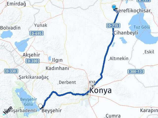 Celep Beyşehir Otogarı Arası Kaç Km - Yol Tarifi