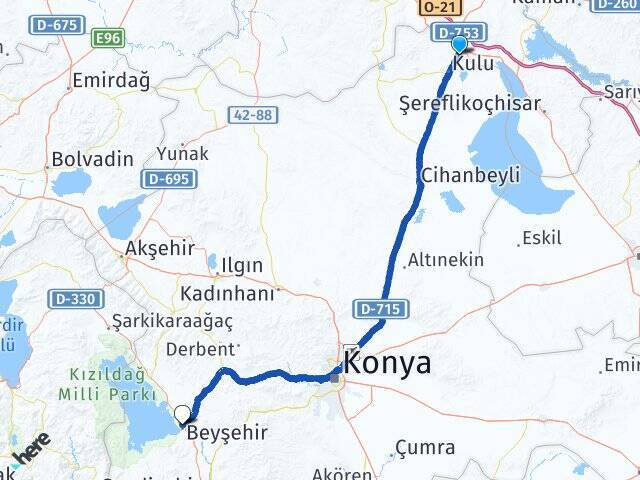 Dinek Beyşehir Otogarı Arası Kaç Km - Yol Tarifi
