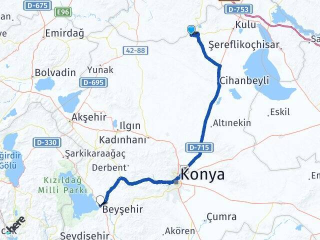 Güzelyayla Beyşehir Otogarı Arası Kaç Km - Yol Tarifi