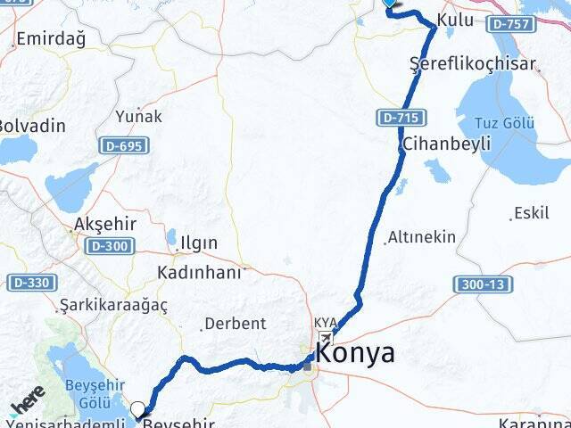 Hisarköy Beyşehir Otogarı Arası Kaç Km - Yol Tarifi
