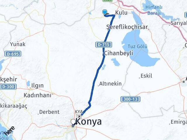 Karacadağ Selçuklu YHT Garı Arası Kaç Km - Yol Tarifi