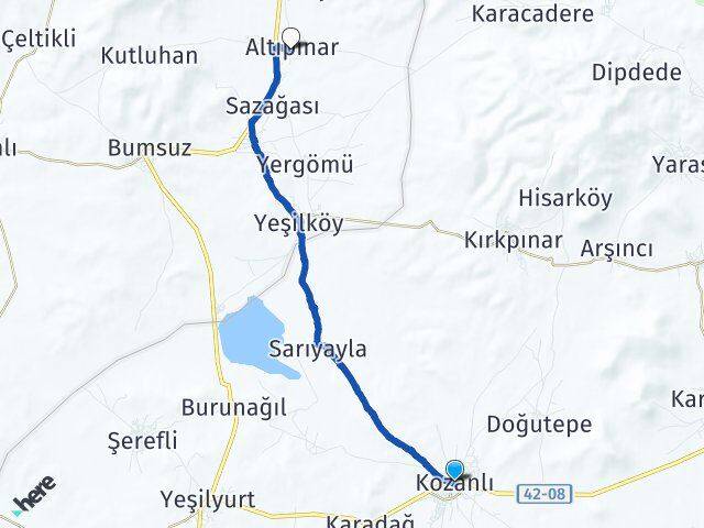 Kozanlı Altıpınar Arası Kaç Km - Yol Tarifi