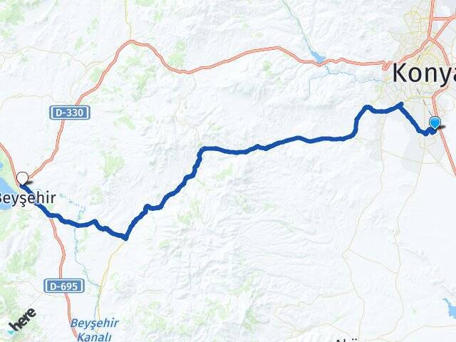 Alakova Beyşehir Otogarı Arası Kaç Km - Yol Tarifi