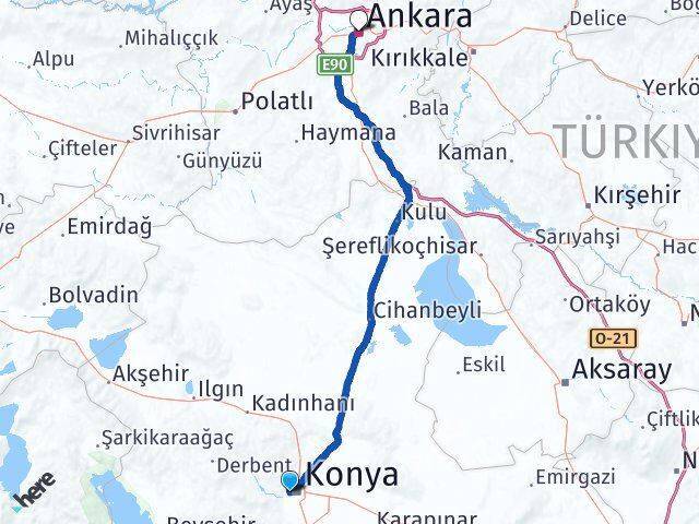 Alavardı Kızılay Arası Kaç Km - Yol Tarifi