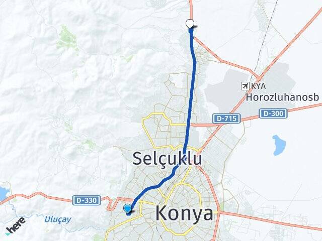 Aşkan Selçuk Üniversitesi Arası Kaç Km - Yol Tarifi