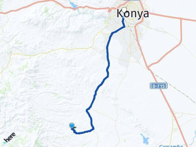Çomaklar Konya YHT Garı Arası Kaç Km - Yol Tarifi