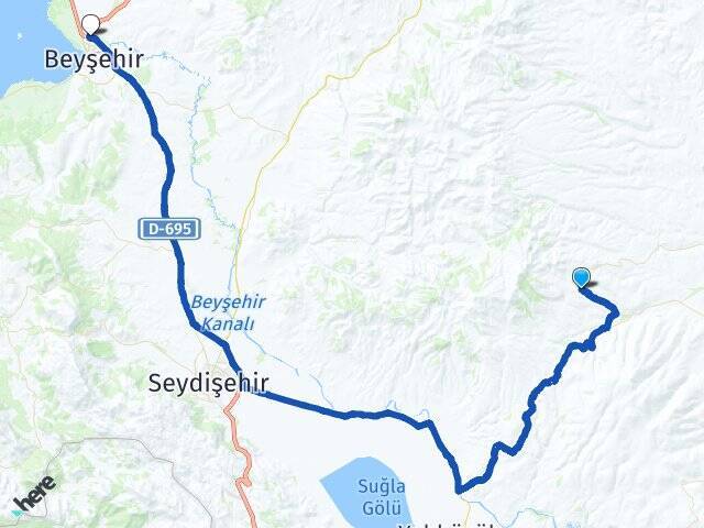 Çukurçimen Beyşehir Otogarı Arası Kaç Km - Yol Tarifi