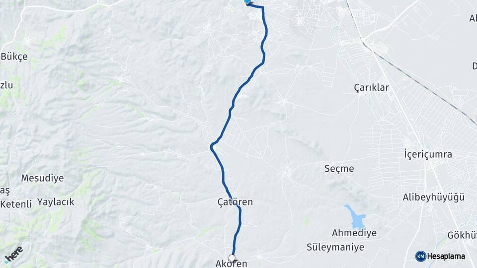 Gödene Tülce Arası Kaç Km - Yol Tarifi