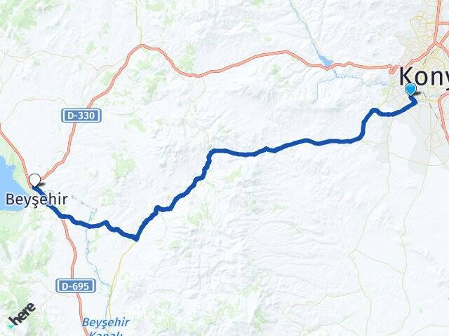 Harmancık Beyşehir Otogarı Arası Kaç Km - Yol Tarifi
