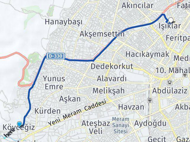 Köyceğiz Işıklar Arası Kaç Km - Yol Tarifi