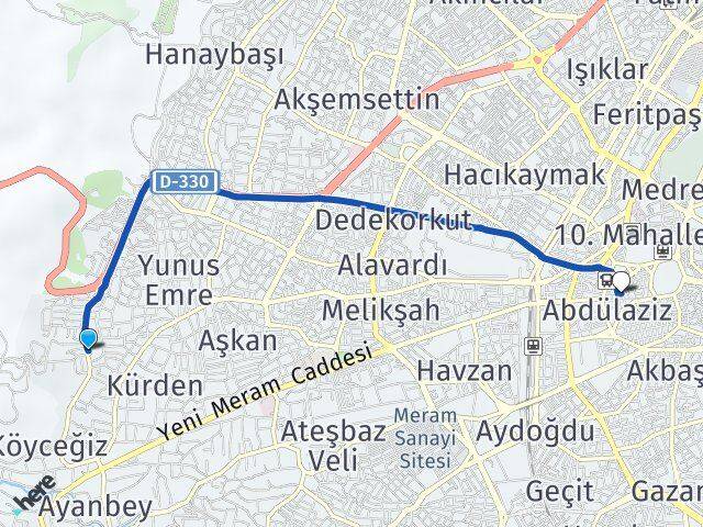Yaka Beyhekim Arası Kaç Km - Yol Tarifi