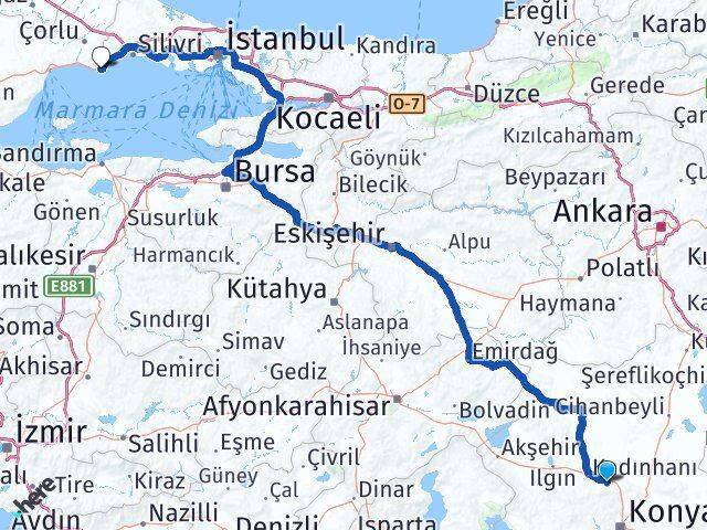 Ladik Marmaraereğlisi Arası Kaç Km - Yol Tarifi