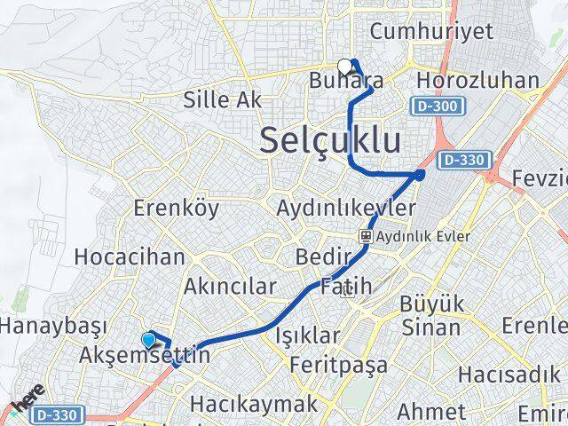 Akşemsettin Buhara Arası Kaç Km - Yol Tarifi