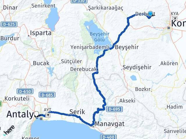 Başarakavak Akdeniz Üniversitesi Arası Kaç Km - Yol Tarifi