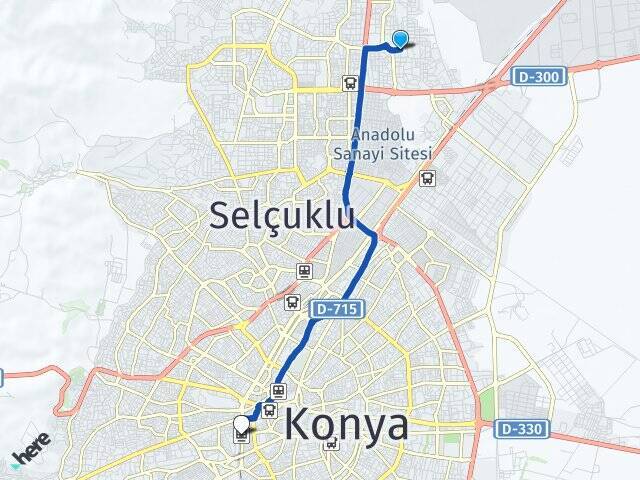 Sancak Konya YHT Garı Arası Kaç Km - Yol Tarifi
