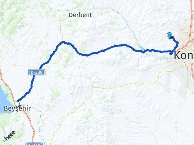 Konya Selçuklu Sille Beyşehir Arası Kaç Km - Yol Haritası