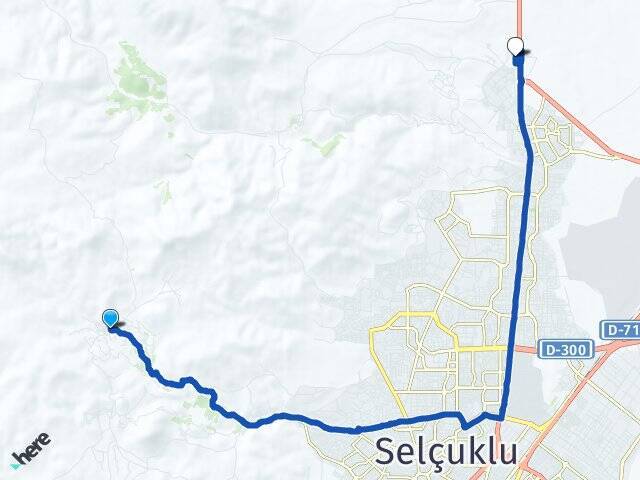 Tatköy Selçuk Üniversitesi Arası Kaç Km - Yol Tarifi