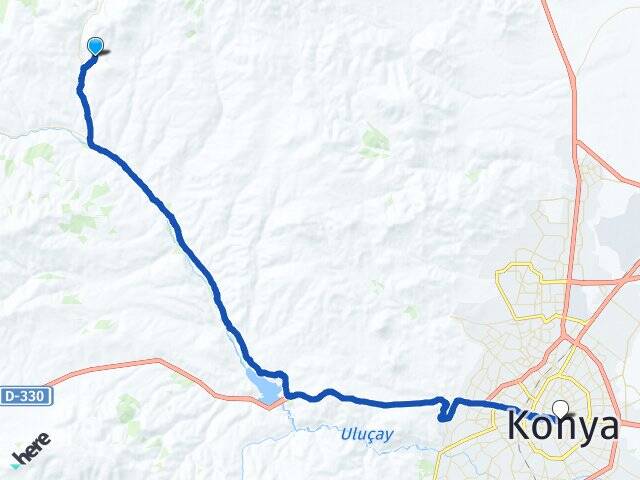 Konya Selçuklu Tepekent Arası Kaç Km - Yol Haritası
