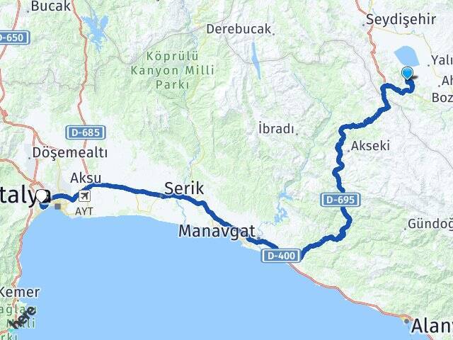 Çatmakaya Akdeniz Üniversitesi Arası Kaç Km - Yol Tarifi