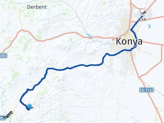 Oğlakçı Konya Havalimanı Arası Kaç Km - Yol Tarifi