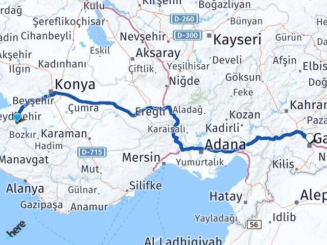 Seyitharun Gaziantep Arası Kaç Km - Yol Tarifi