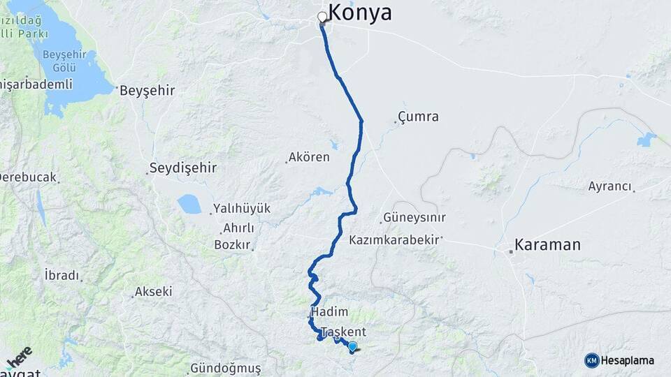 Çetmi Konya Arası Kaç Km - Yol Tarifi
