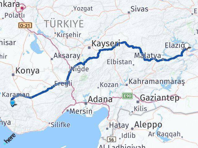 Taşkent Elazığ Arası Kaç Km - Yol Tarifi