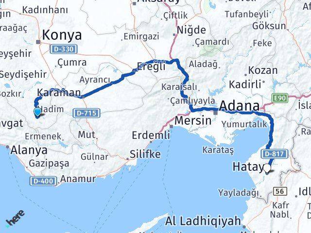 Taşkent Hatay Arası Kaç Km - Yol Tarifi