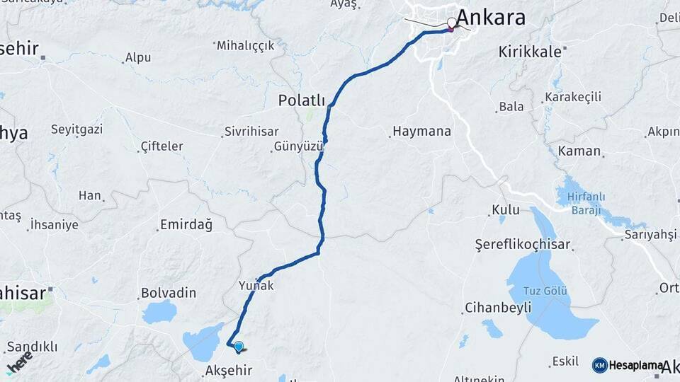 Tuzlukçu Ankara Arası Kaç Km - Yol Tarifi