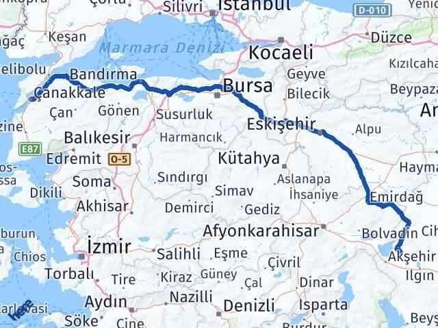 Tuzlukçu Çanakkale Arası Kaç Km - Yol Tarifi