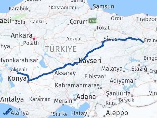 Tuzlukçu Erzincan Arası Kaç Km - Yol Tarifi