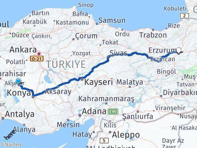 Tuzlukçu Erzurum Arası Kaç Km - Yol Tarifi