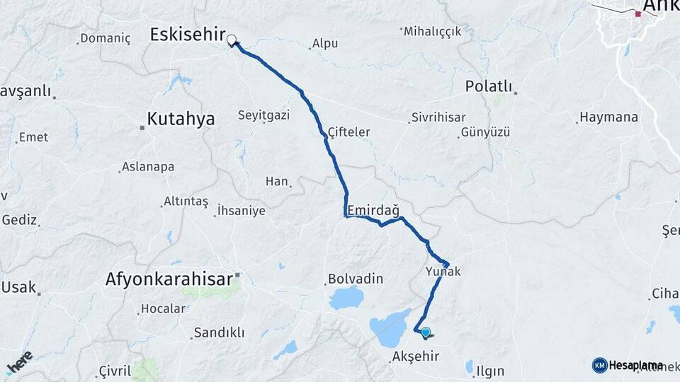 Tuzlukçu Eskişehir Arası Kaç Km - Yol Tarifi