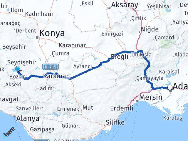 Yalıhüyük Adana Arası Kaç Km - Yol Tarifi