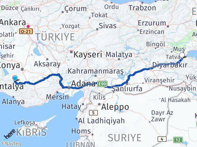Yalıhüyük Bitlis Arası Kaç Km - Yol Tarifi