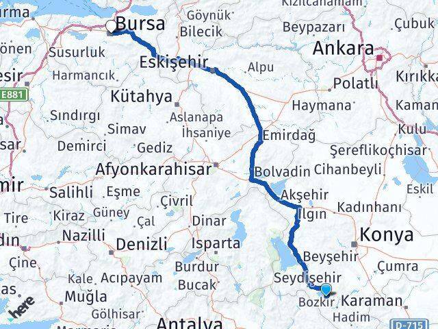 Yalıhüyük Bursa Arası Kaç Km - Yol Tarifi