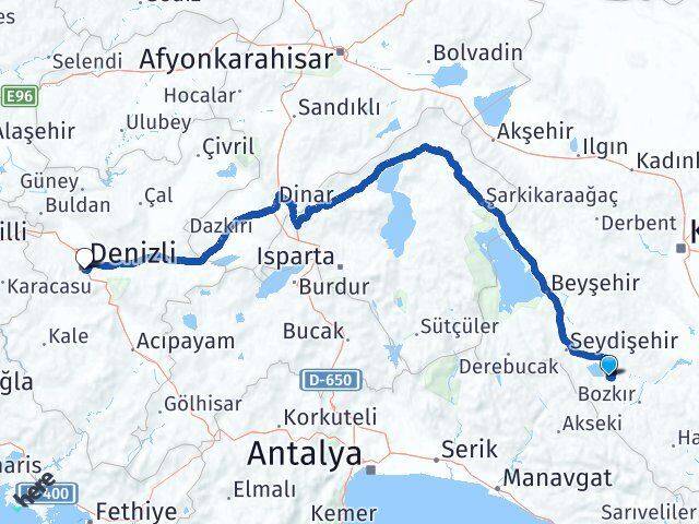 Yalıhüyük Denizli Arası Kaç Km - Yol Tarifi