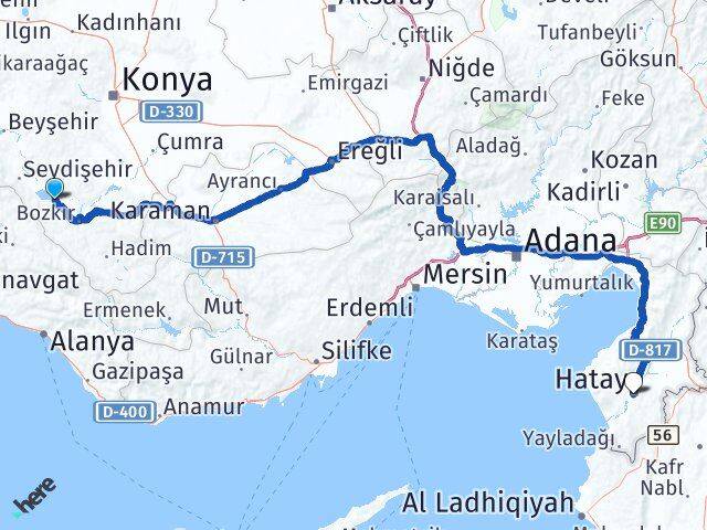 Yalıhüyük Hatay Arası Kaç Km - Yol Tarifi