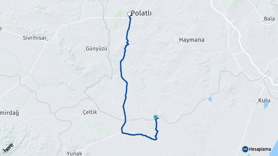 Hacıömeroğlu Polatlı Arası Kaç Km - Yol Tarifi