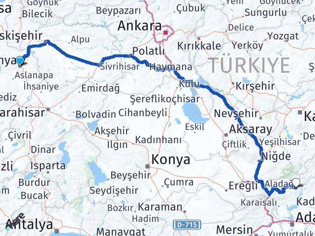 Kütahya Aladağ Arası Kaç Km - Yol Tarifi