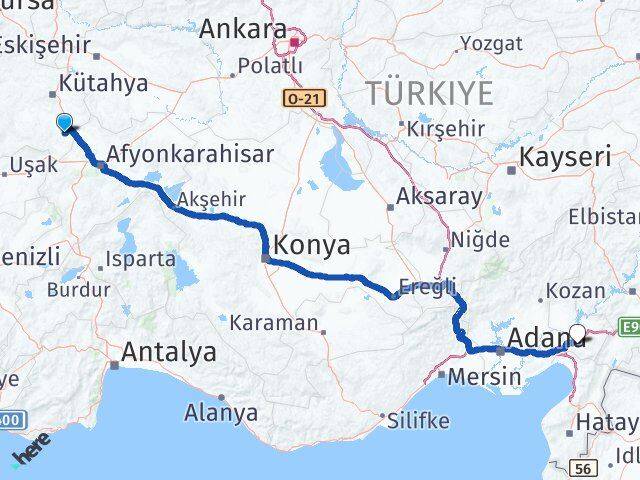 Kütahya Altıntaş Osmaniye Arası Kaç Km - Yol Haritası