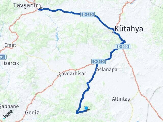 Saraycık Tavşanlı Otogarı Arası Kaç Km - Yol Tarifi