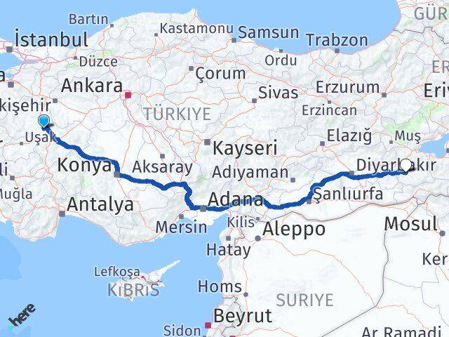 Kütahya Altıntaş Siirt Arası Kaç Km - Yol Haritası