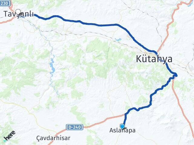 Cumhuriyet Tavşanlı Otogarı Arası Kaç Km - Yol Tarifi