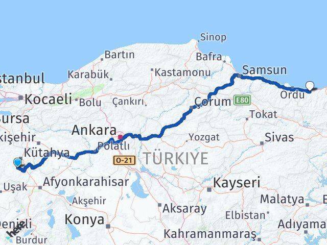 Aslanapa Giresun Arası Kaç Km - Yol Tarifi